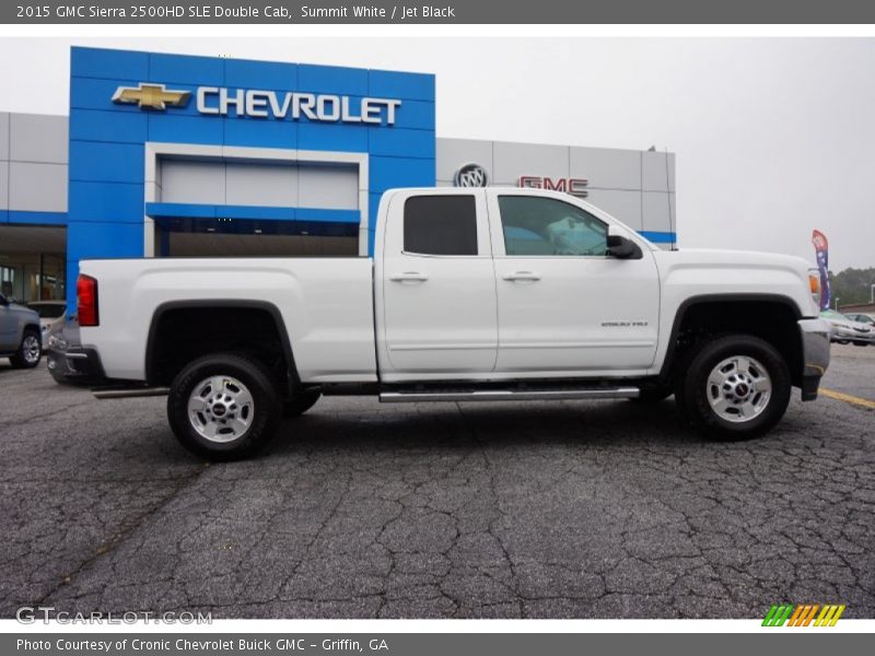 Summit White / Jet Black 2015 GMC Sierra 2500HD SLE Double Cab