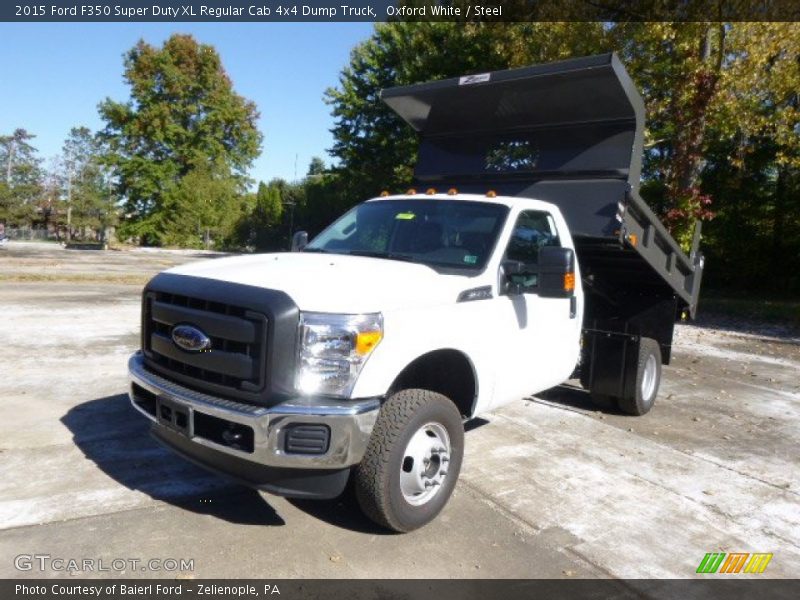 Oxford White / Steel 2015 Ford F350 Super Duty XL Regular Cab 4x4 Dump Truck