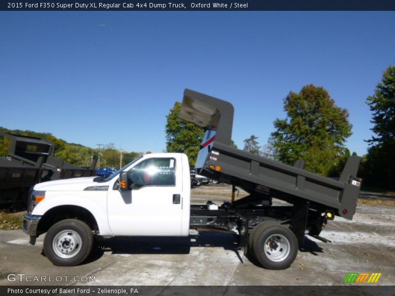 Oxford White / Steel 2015 Ford F350 Super Duty XL Regular Cab 4x4 Dump Truck
