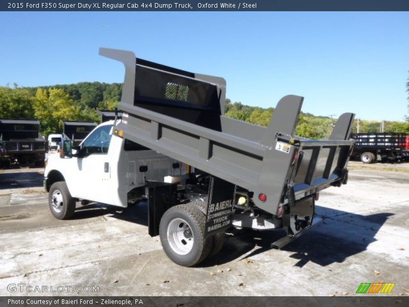 Oxford White / Steel 2015 Ford F350 Super Duty XL Regular Cab 4x4 Dump Truck