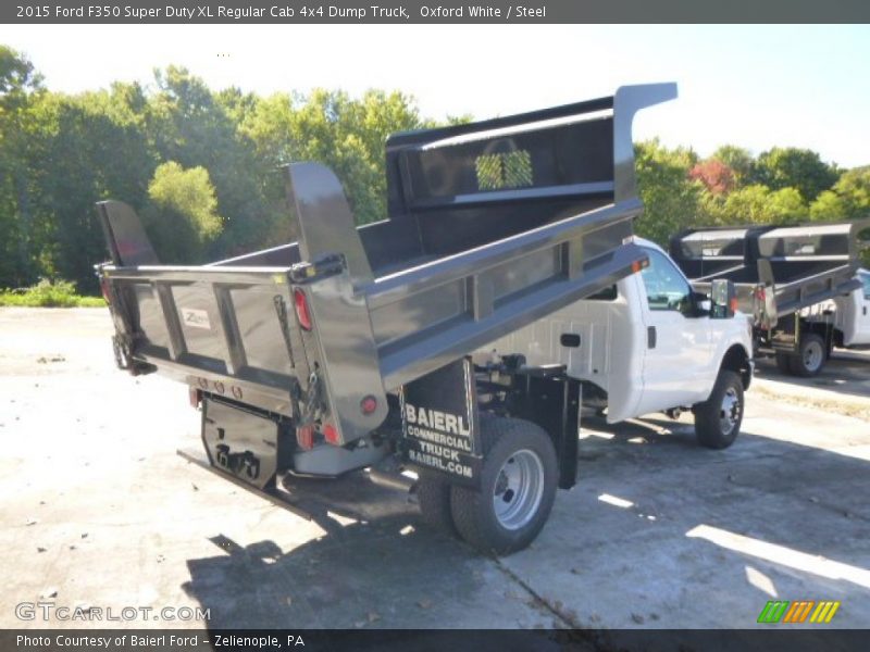 Oxford White / Steel 2015 Ford F350 Super Duty XL Regular Cab 4x4 Dump Truck