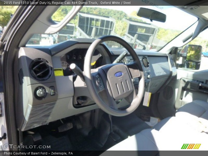 Oxford White / Steel 2015 Ford F350 Super Duty XL Regular Cab 4x4 Dump Truck