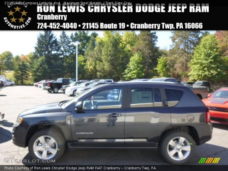 Maximum Steel Metallic / Dark Slate Gray 2015 Jeep Compass Latitude 4x4