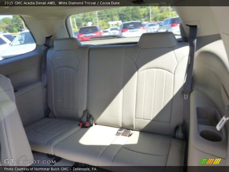 White Diamond Tricoat / Cocoa Dune 2015 GMC Acadia Denali AWD