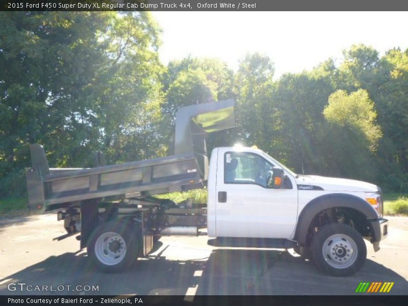 Oxford White / Steel 2015 Ford F450 Super Duty XL Regular Cab Dump Truck 4x4