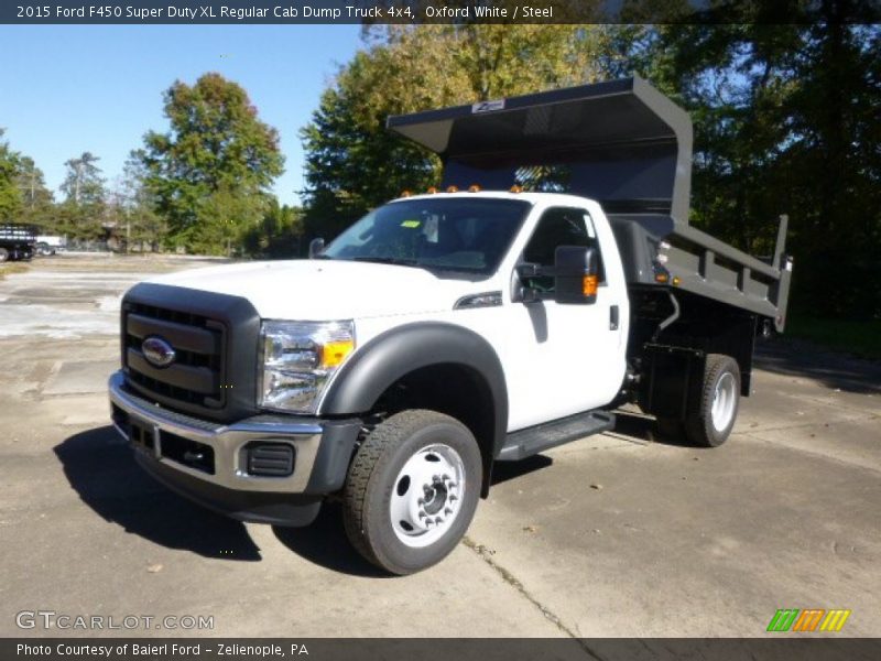 Oxford White / Steel 2015 Ford F450 Super Duty XL Regular Cab Dump Truck 4x4