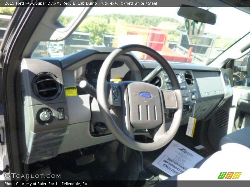 Oxford White / Steel 2015 Ford F450 Super Duty XL Regular Cab Dump Truck 4x4