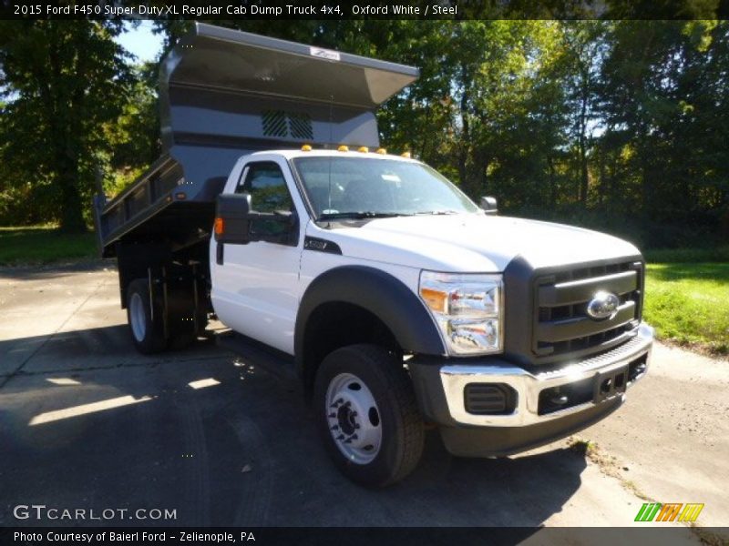 Oxford White / Steel 2015 Ford F450 Super Duty XL Regular Cab Dump Truck 4x4