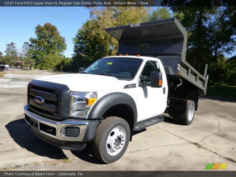 Oxford White / Steel 2015 Ford F450 Super Duty XL Regular Cab Dump Truck 4x4