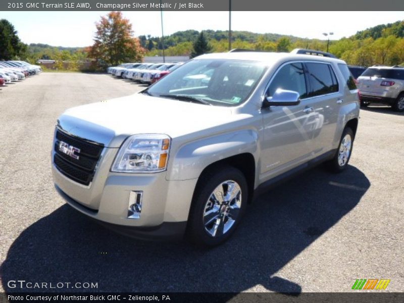 Champagne Silver Metallic / Jet Black 2015 GMC Terrain SLE AWD