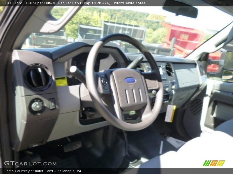 Oxford White / Steel 2015 Ford F450 Super Duty XL Regular Cab Dump Truck 4x4