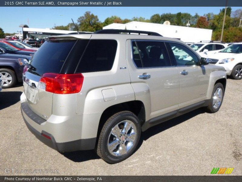 Champagne Silver Metallic / Jet Black 2015 GMC Terrain SLE AWD