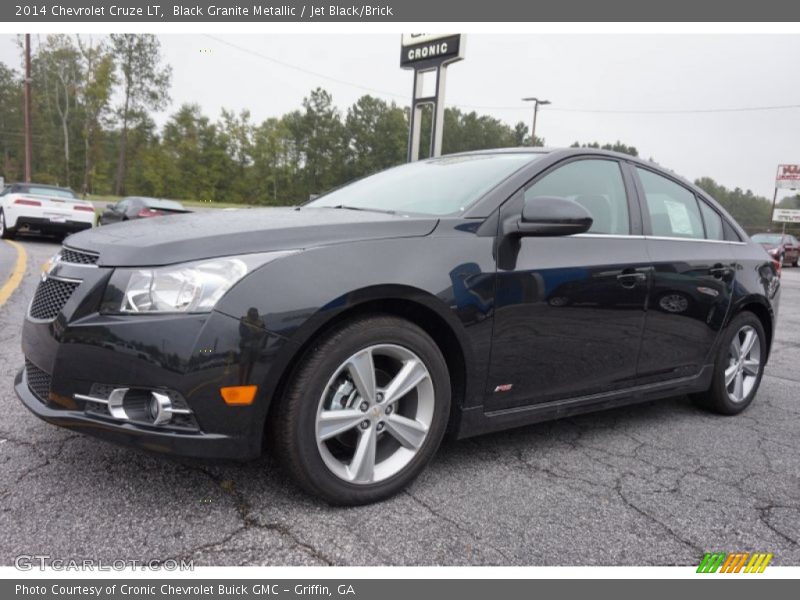 Black Granite Metallic / Jet Black/Brick 2014 Chevrolet Cruze LT