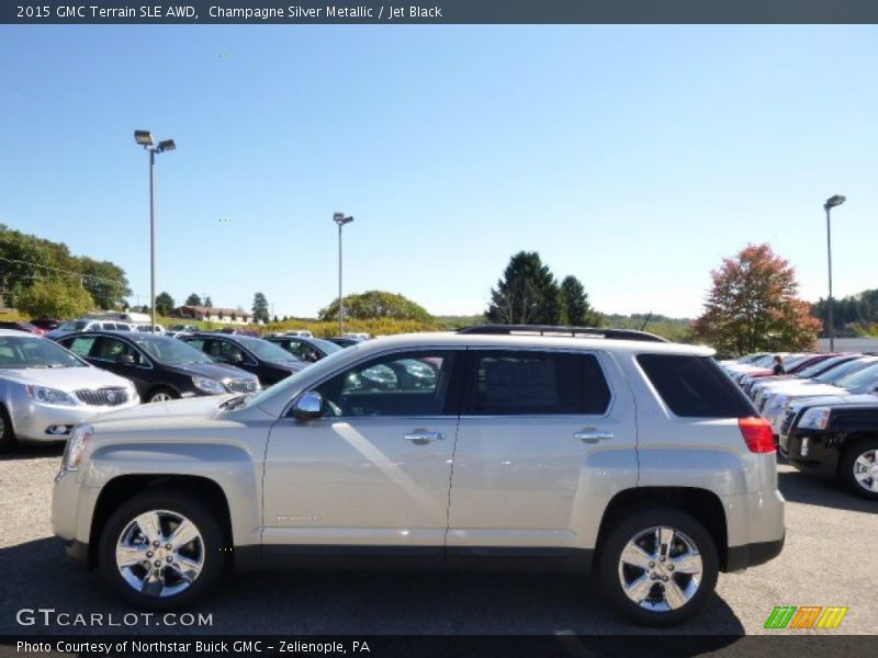 Champagne Silver Metallic / Jet Black 2015 GMC Terrain SLE AWD