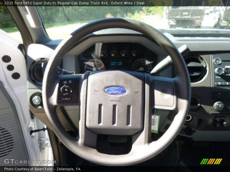 Oxford White / Steel 2015 Ford F450 Super Duty XL Regular Cab Dump Truck 4x4
