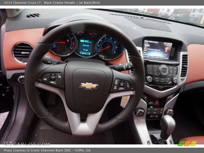 Black Granite Metallic / Jet Black/Brick 2014 Chevrolet Cruze LT