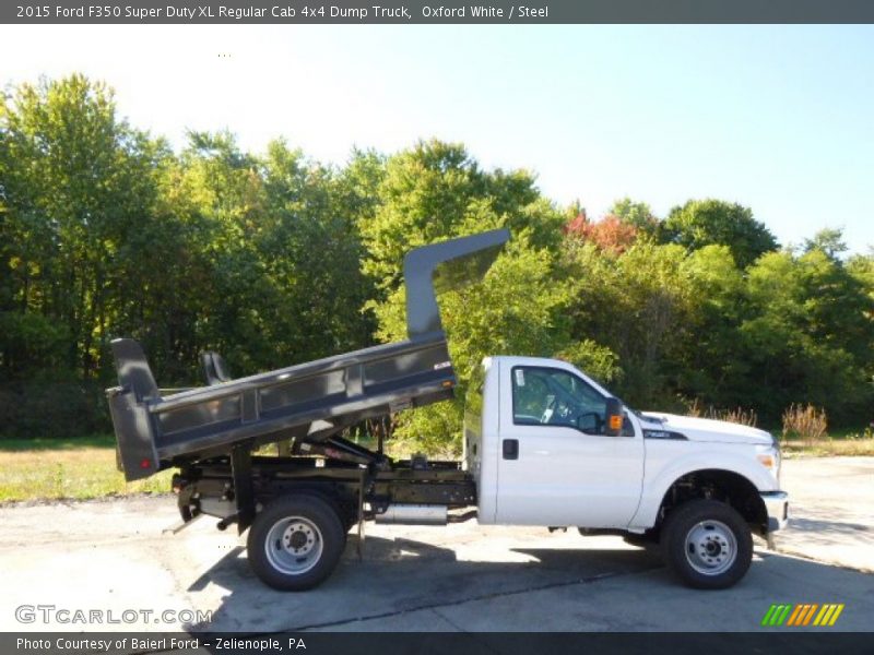 Oxford White / Steel 2015 Ford F350 Super Duty XL Regular Cab 4x4 Dump Truck