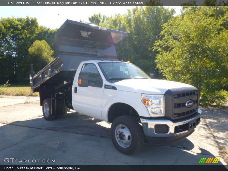 Oxford White / Steel 2015 Ford F350 Super Duty XL Regular Cab 4x4 Dump Truck