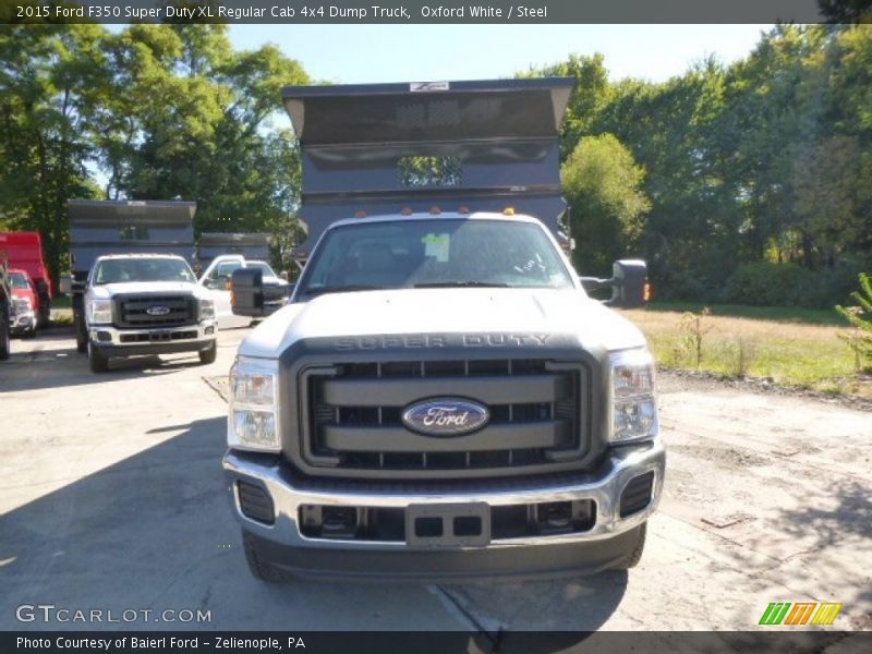 Oxford White / Steel 2015 Ford F350 Super Duty XL Regular Cab 4x4 Dump Truck