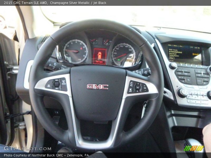Champagne Silver Metallic / Jet Black 2015 GMC Terrain SLE AWD