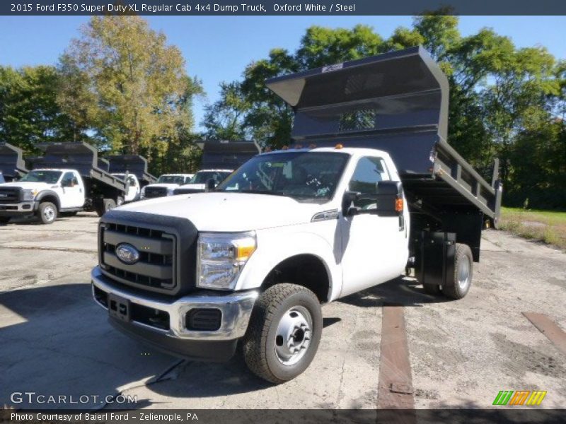 Oxford White / Steel 2015 Ford F350 Super Duty XL Regular Cab 4x4 Dump Truck