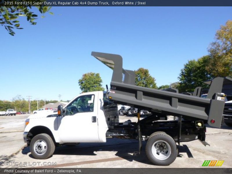 Oxford White / Steel 2015 Ford F350 Super Duty XL Regular Cab 4x4 Dump Truck