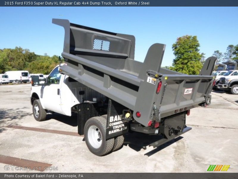 Oxford White / Steel 2015 Ford F350 Super Duty XL Regular Cab 4x4 Dump Truck