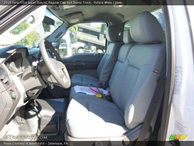 Oxford White / Steel 2015 Ford F350 Super Duty XL Regular Cab 4x4 Dump Truck