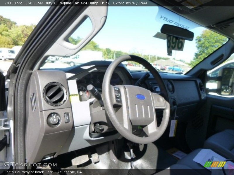Oxford White / Steel 2015 Ford F350 Super Duty XL Regular Cab 4x4 Dump Truck