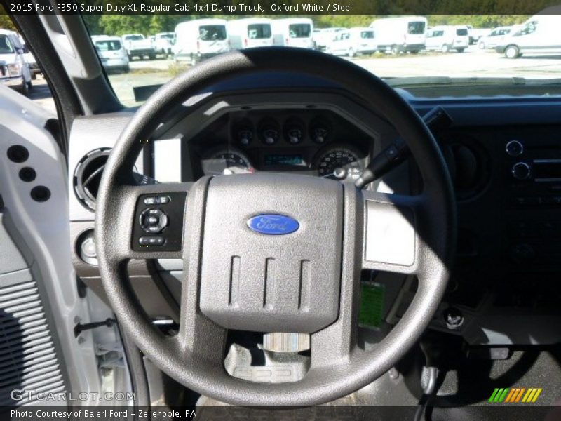 Oxford White / Steel 2015 Ford F350 Super Duty XL Regular Cab 4x4 Dump Truck