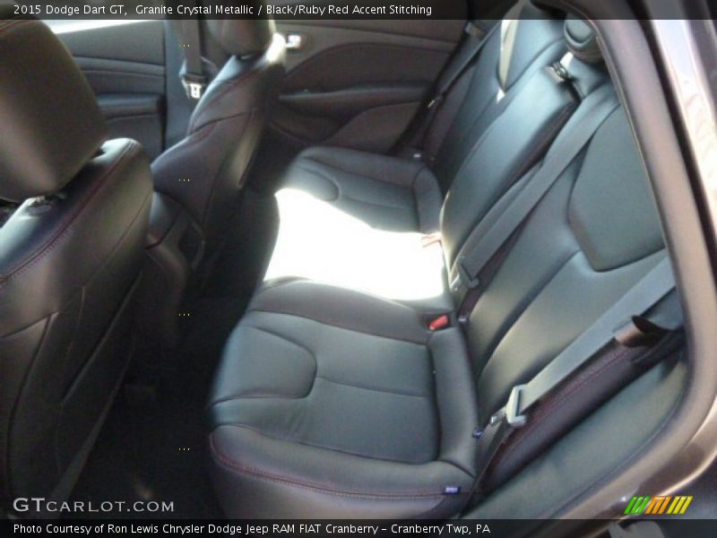 Granite Crystal Metallic / Black/Ruby Red Accent Stitching 2015 Dodge Dart GT
