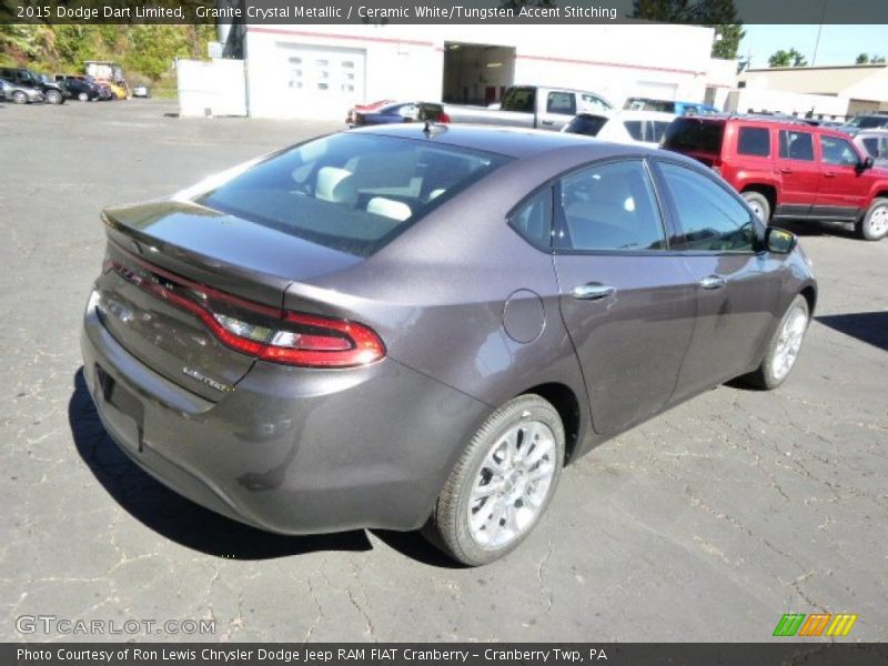 Granite Crystal Metallic / Ceramic White/Tungsten Accent Stitching 2015 Dodge Dart Limited