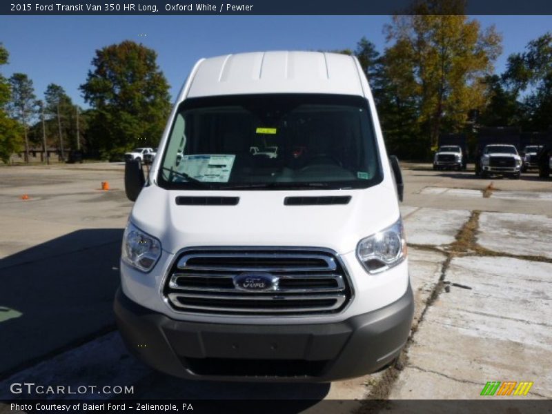 Oxford White / Pewter 2015 Ford Transit Van 350 HR Long
