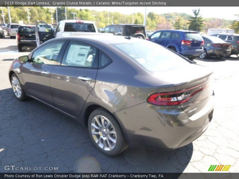 Granite Crystal Metallic / Ceramic White/Tungsten Accent Stitching 2015 Dodge Dart Limited