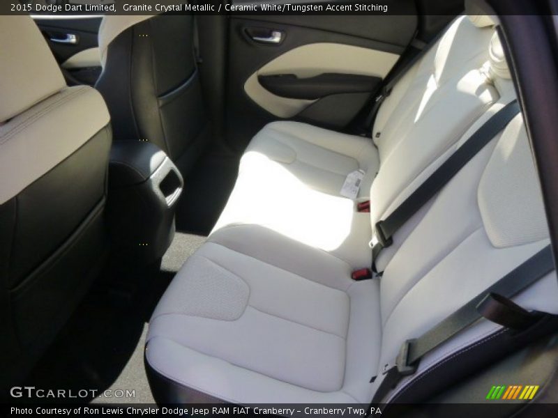 Granite Crystal Metallic / Ceramic White/Tungsten Accent Stitching 2015 Dodge Dart Limited