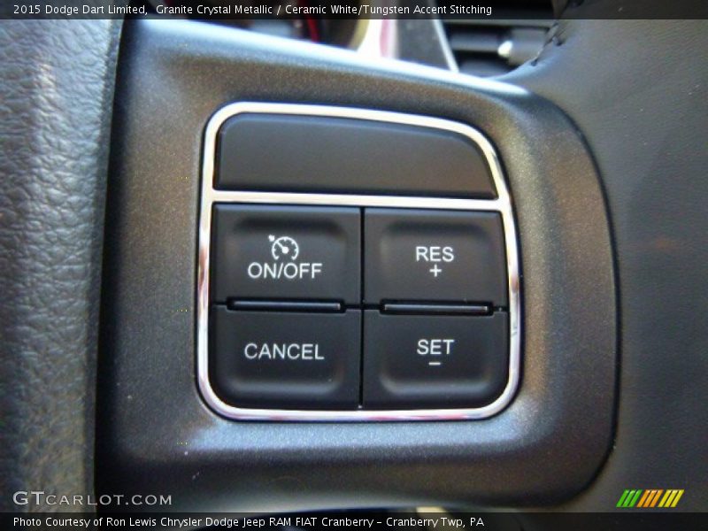 Granite Crystal Metallic / Ceramic White/Tungsten Accent Stitching 2015 Dodge Dart Limited