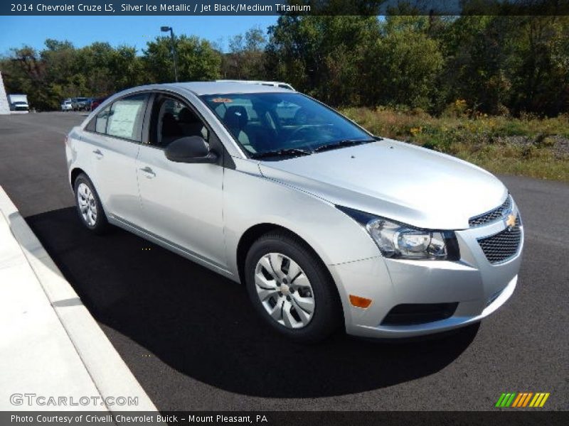 Silver Ice Metallic / Jet Black/Medium Titanium 2014 Chevrolet Cruze LS