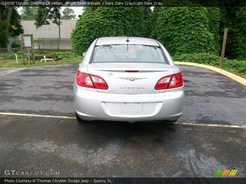 Bright Silver Metallic / Dark Slate Gray/Light Slate Gray 2008 Chrysler Sebring LX Sedan