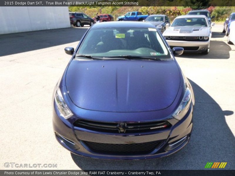 True Blue Pearl / Black/Light Tungsten Accent Stitching 2015 Dodge Dart SXT