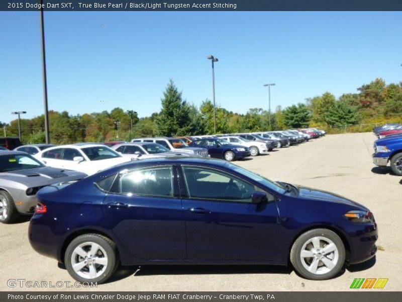 True Blue Pearl / Black/Light Tungsten Accent Stitching 2015 Dodge Dart SXT