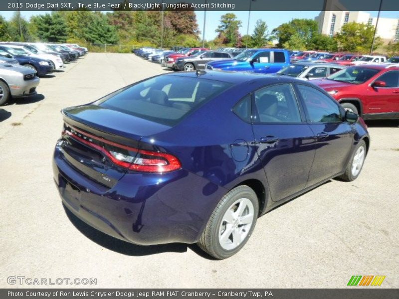 True Blue Pearl / Black/Light Tungsten Accent Stitching 2015 Dodge Dart SXT