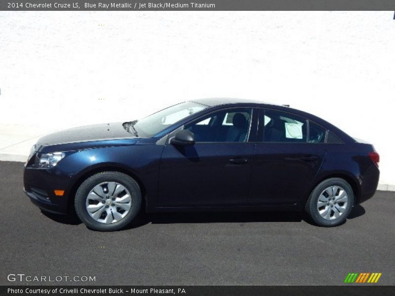 Blue Ray Metallic / Jet Black/Medium Titanium 2014 Chevrolet Cruze LS