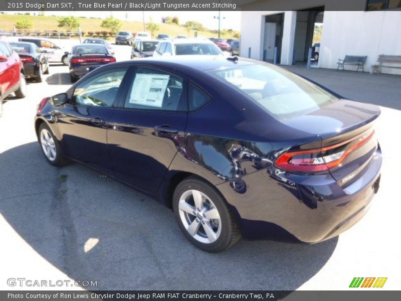 True Blue Pearl / Black/Light Tungsten Accent Stitching 2015 Dodge Dart SXT