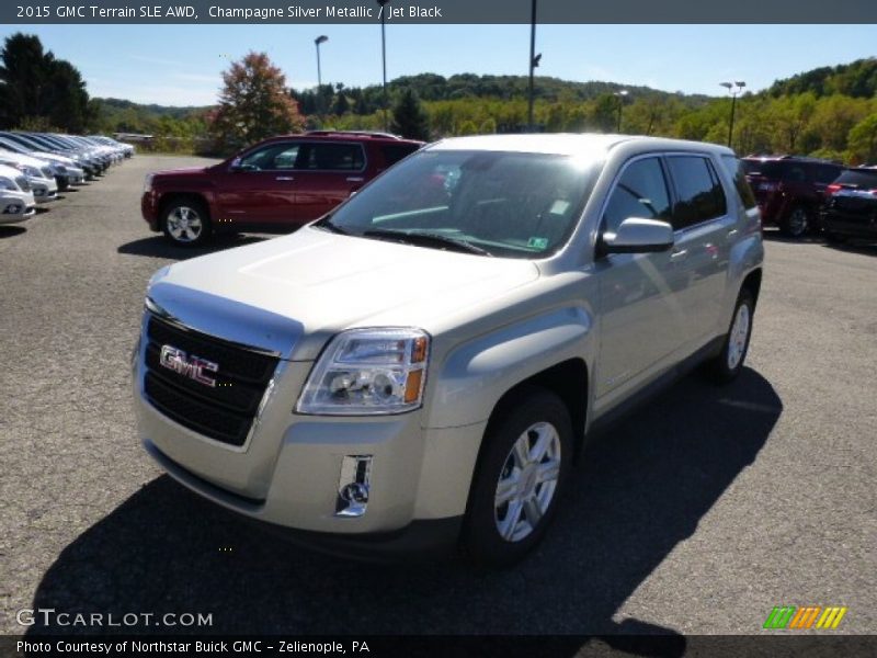 Champagne Silver Metallic / Jet Black 2015 GMC Terrain SLE AWD