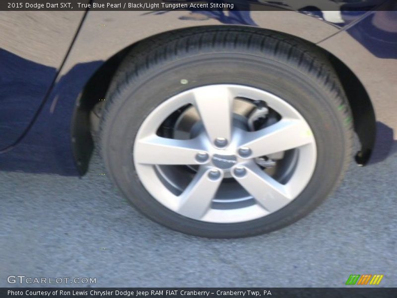 True Blue Pearl / Black/Light Tungsten Accent Stitching 2015 Dodge Dart SXT
