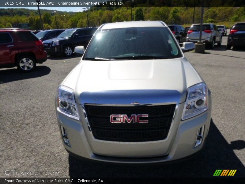 Champagne Silver Metallic / Jet Black 2015 GMC Terrain SLE AWD