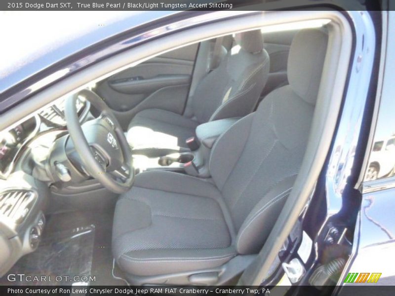 True Blue Pearl / Black/Light Tungsten Accent Stitching 2015 Dodge Dart SXT