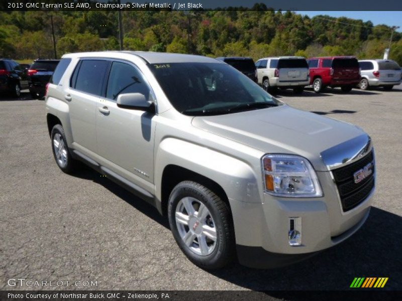 Champagne Silver Metallic / Jet Black 2015 GMC Terrain SLE AWD