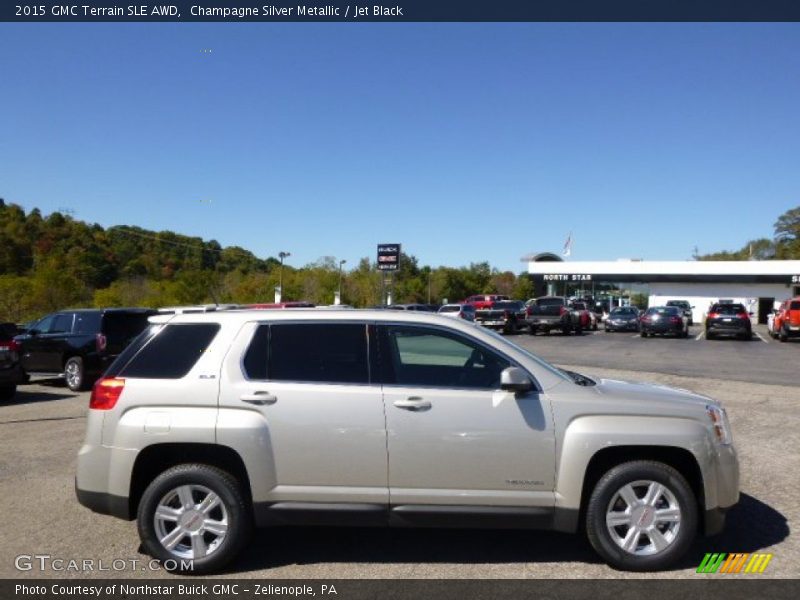 Champagne Silver Metallic / Jet Black 2015 GMC Terrain SLE AWD