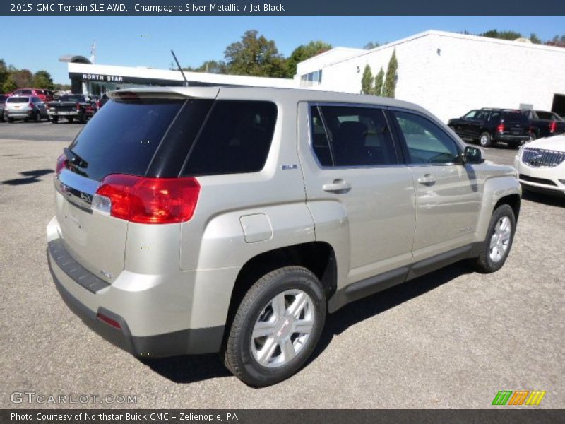 Champagne Silver Metallic / Jet Black 2015 GMC Terrain SLE AWD